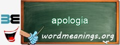 WordMeaning blackboard for apologia